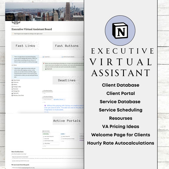 Virtual Assistant Notion Client Portal Executive Virtual Assistant Toolkit Virtual Assistant Website Notion VA Templates VA Website