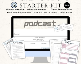 Podcast Starter Kit Podcast Forms Podcast Planner Podcast Guest Release Form Notion Template Podcast Producer Templates Guest Waiver Form