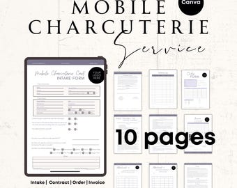 Charcuterie Cart Service Contract Template: Editable Catering Agreement (Digital Download)