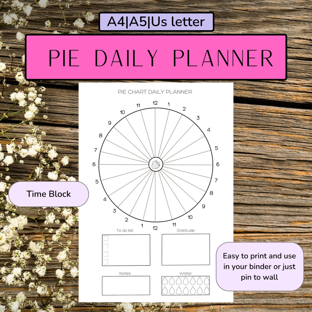 Time Block Planner Pages Clock Pie Chart Printable Time - Etsy