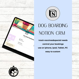 Pet Boarding CRM Pet Boarding Business Notion Dog Hotel and Daycare Management Dog Walking Business Spreadsheet Dog Boarding Pricing