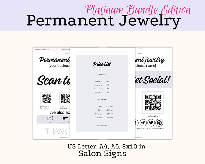 Permanent Jewelry Waiver Permanent Jewelry Kit Permanent Jewelry