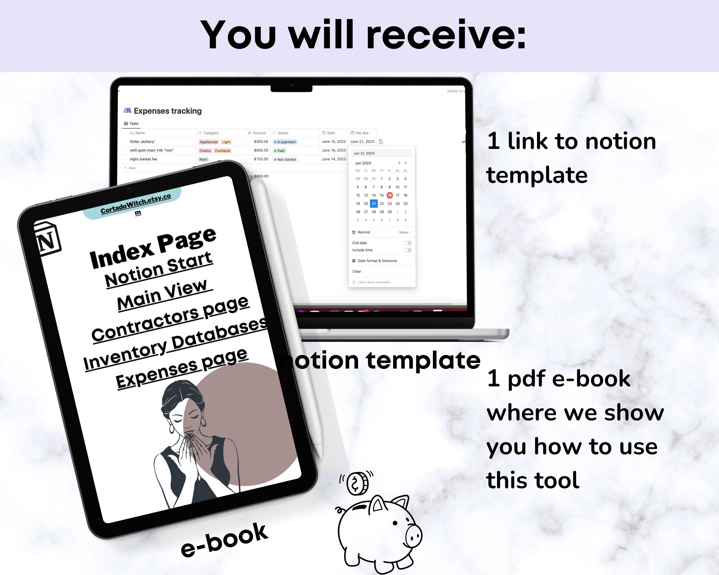 Notion Template Nail Business Inventory Nail Studio Notion Dashboard