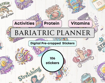 Bariatric Stickers For Goodnotes Bariatric Patient Stickers Protein Tracking Stickers Bariatric Surgery Digital Planner Stickers Journal Rny