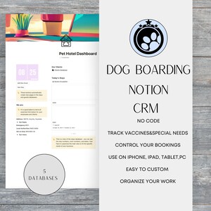 Pet Hotel Crm Notion Template Pet Boarding Business Pet Sitting Biz Dog Boarding Management Dog Hotel Business Boarding Kennel Honden Hotel