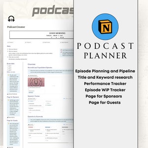 Podcast Planner Notion Template for Podcast Creators Podcast kit EDITABLE Podcast Template Content Calendar Podcasting Best Practices