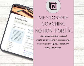 Coaching Client Portal Notion Template: Mentorship Resources (Digital Download)
