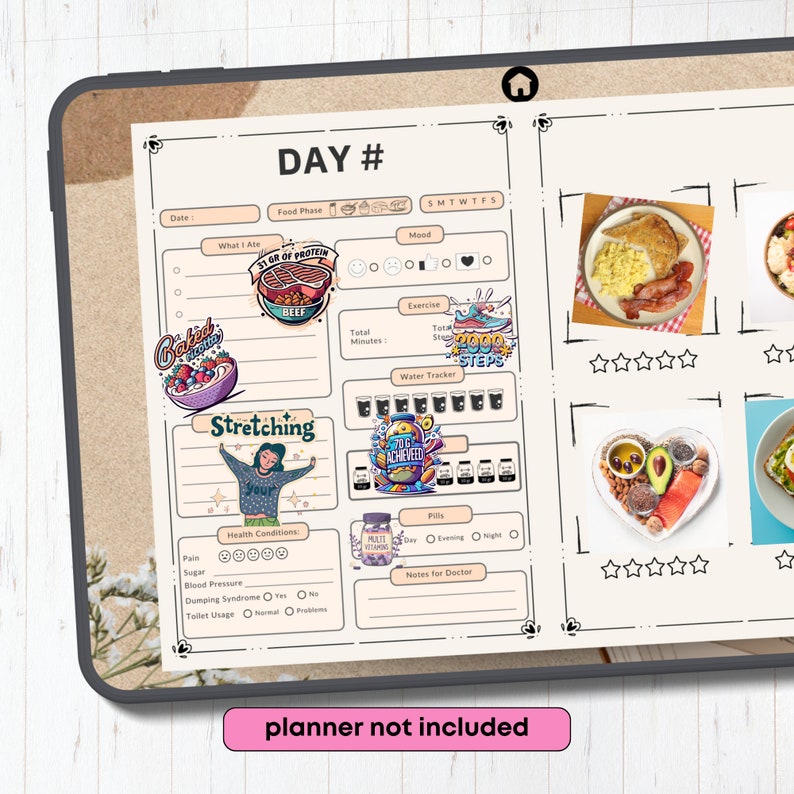 Gastric Bypass Gastric Sleeve Planner Bariatric Surgery Tracker Weight Loss VSG Food Journal VSG Bariatric Warrior Gift Weight Loss Journal iPad Bariatric Planner Bariatric Patient Gastric Bypass Gastric Sleeve  Weight Loss Journal Surgery Journey