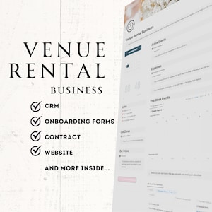 Startup Kit Venue Rental Business Event Space Rental Service Landing Page Venue Lease Coffeeshop Event Rental Sales Funnel Template