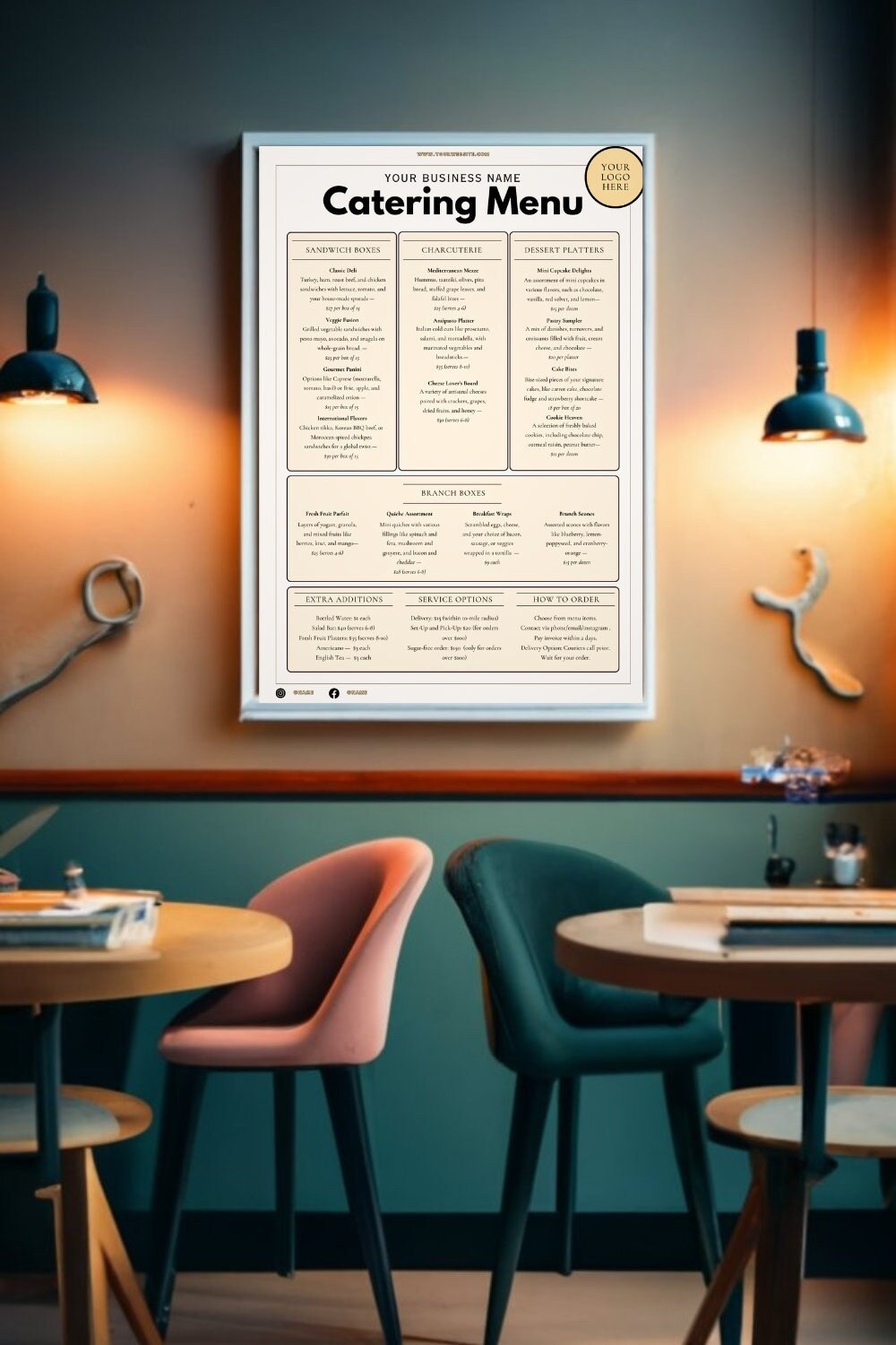 Catering Menu Editable Template Price List Restaurant Food Menu DIY ...