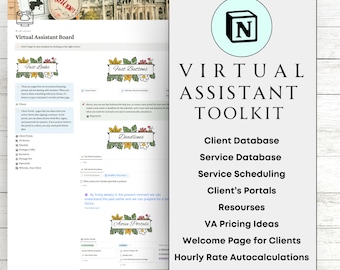 Va Client Portal Notion Template Personal Assistant Virtual Assistant Pricing Package Virtual Assistant Onboarding Va Business Toolkit