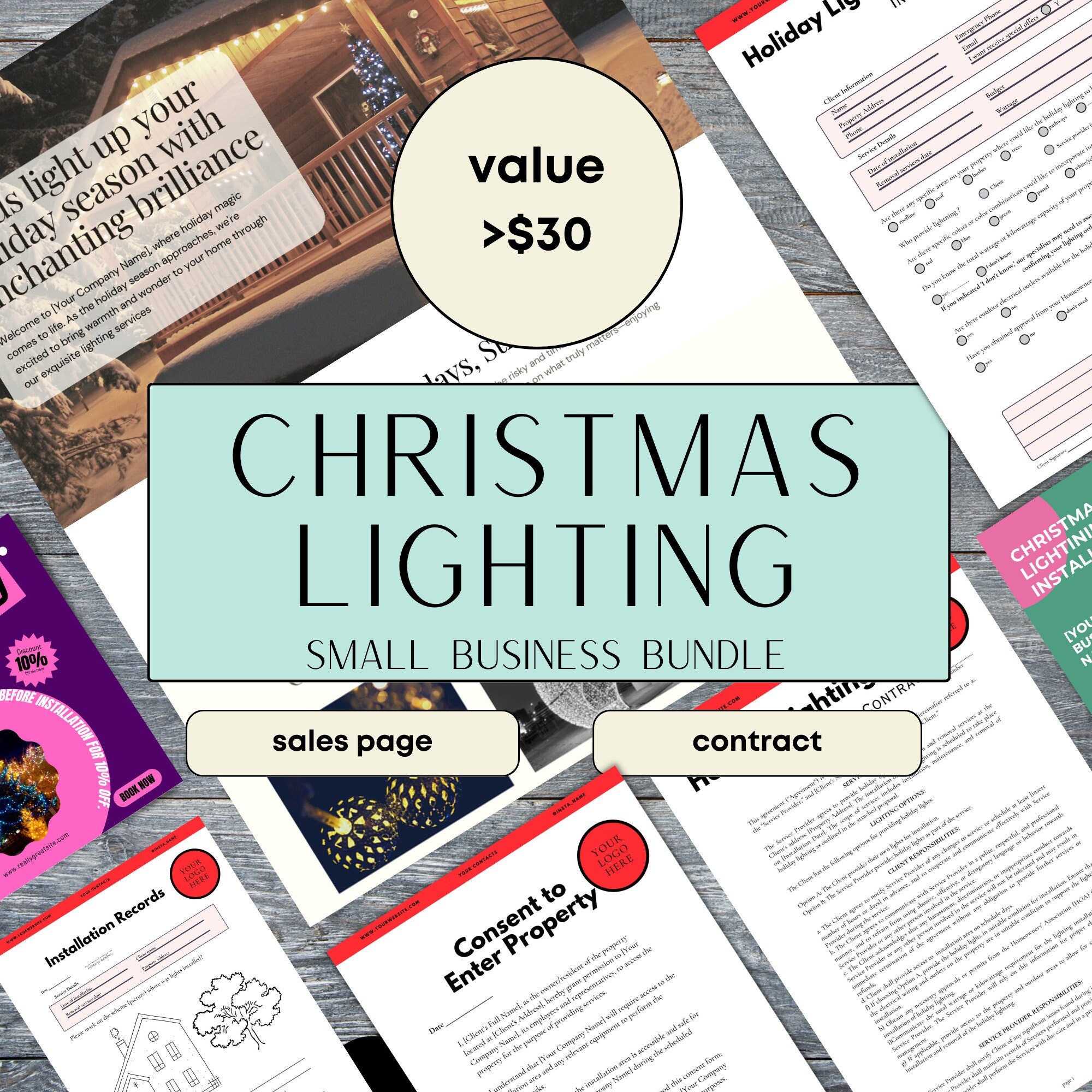 Startup Kit Christmas Lights Business site Professional Christmas