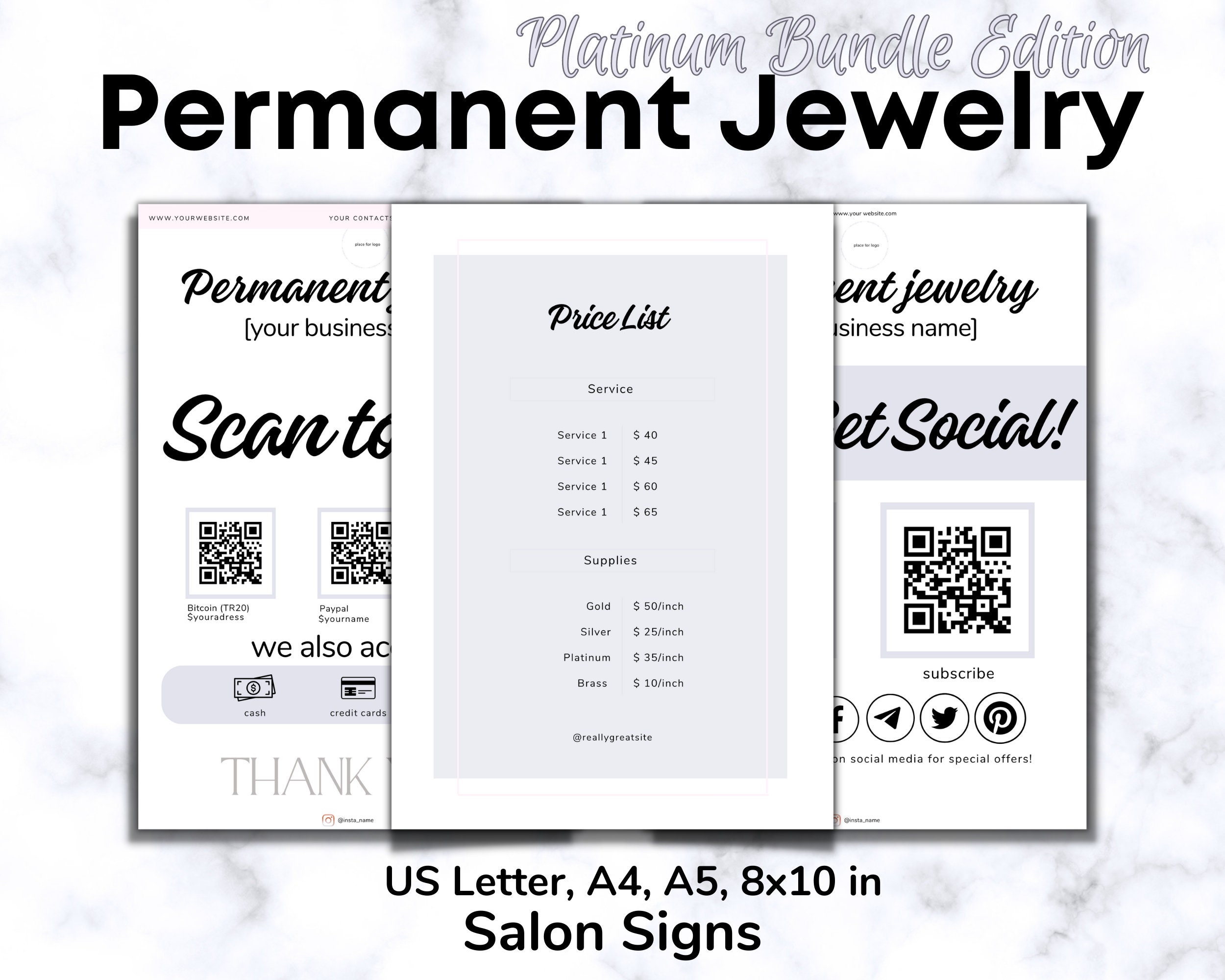 Permanent Jewelry Starter Kit Permanent Jewelry Waiver Permanent