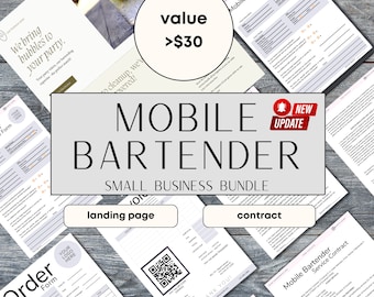 Startup Kit  Mobile Bartending Contract Mobile Bartender Contract Mobile Bar Contract Bartender Website Mobile Bar Service Contract