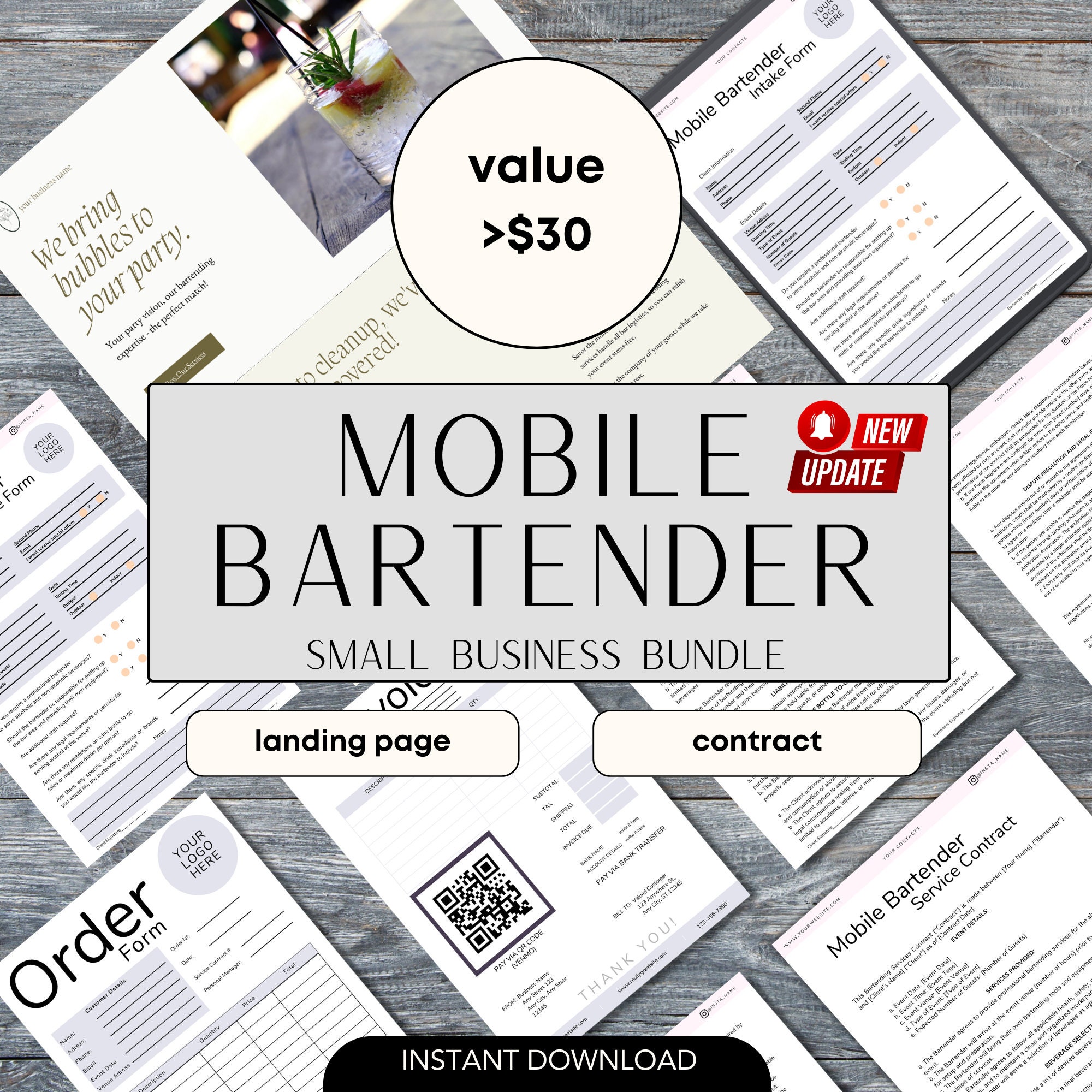 Startup Kit Mobile Bartending Contract Mobile Bartender Contract Mobile