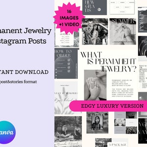 Permanent Jewelry Black&White Instagram Content Plan How To Promote My Permanent Jewelry Business Promotion Marketing Plan Instagram Posts