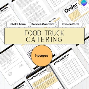 Food Truck Catering Contract Catering Business Wedding Catering Contract Food Truck Event Agreement Catering Questionnaire Client Intake