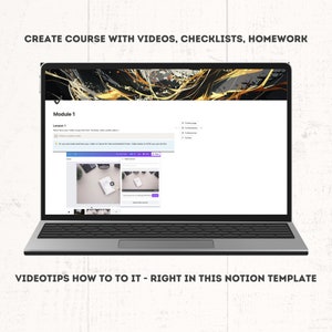 Notion Course Template, Digital Course Template, Online Course Template, Build A Course in Notion, How to Create A Digital Course