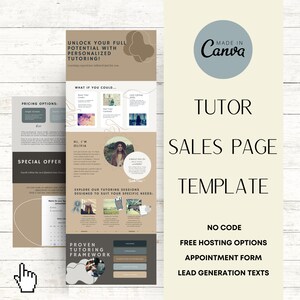 Private Tutor Sales Page Tutoring Business Landing Page Private Tutor Website Online Tutoring Landing Page Business Tutor Sales Page Digital