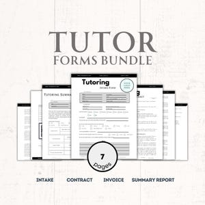 Private Tutor Contract 2024 Student Intake Form Tutoring Agreement Tutor Business Starter Kit Done For You Tutoring Summary Report Form