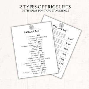 Car Detailing Premium Forms Vehicle Detailing Pricing Form Auto Detailing Business Work Order Template Professional Car Wash Forms Car Care