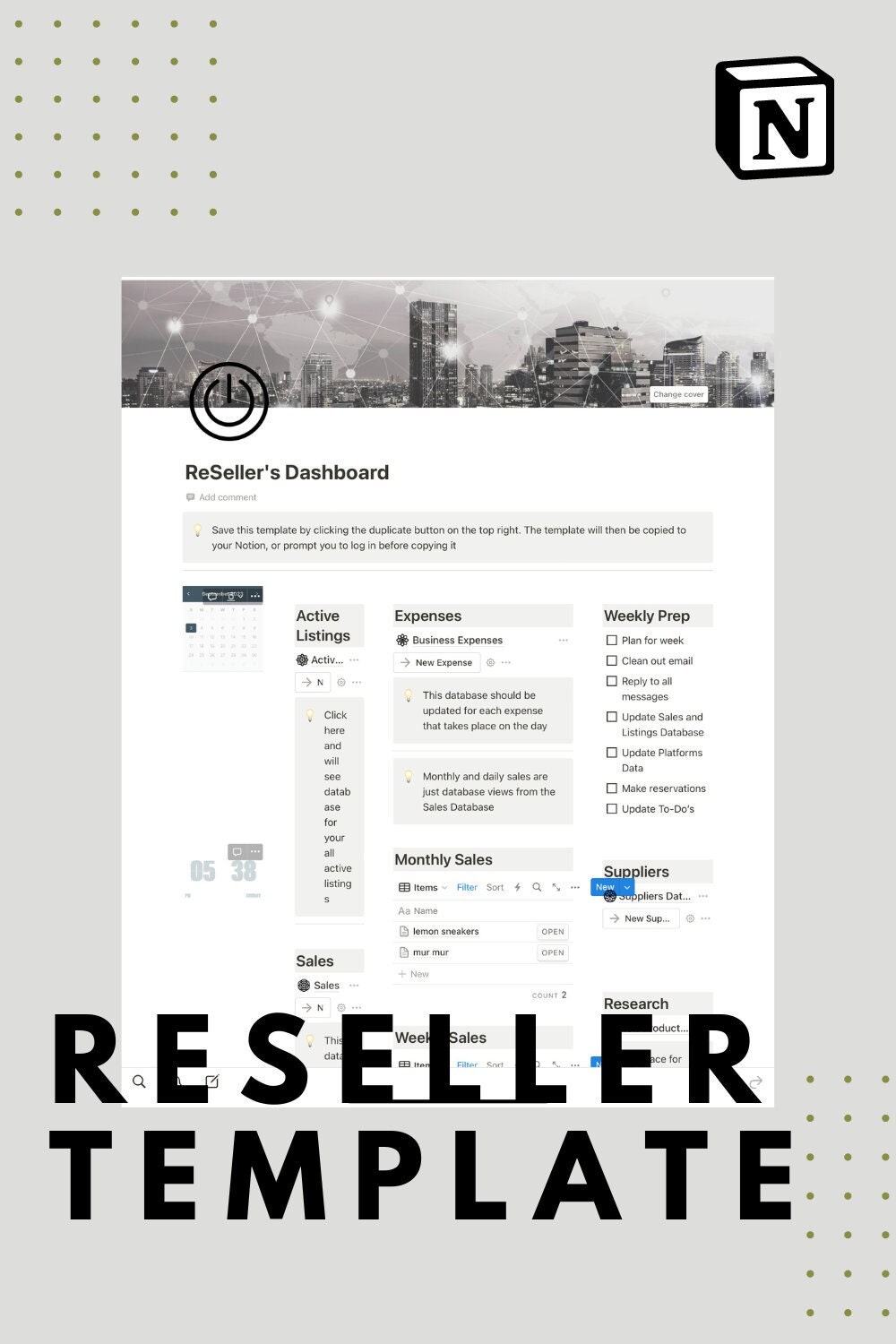 Example Reseller Program Ultimate Reseller Template Reseller Inventory Tracker Reseller Notion ...