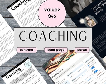 Ultimate Life Coach templates bundle Business Coach Toolkit Notion Template Coaching Portal Coaching Business Landing Page Online Coaching