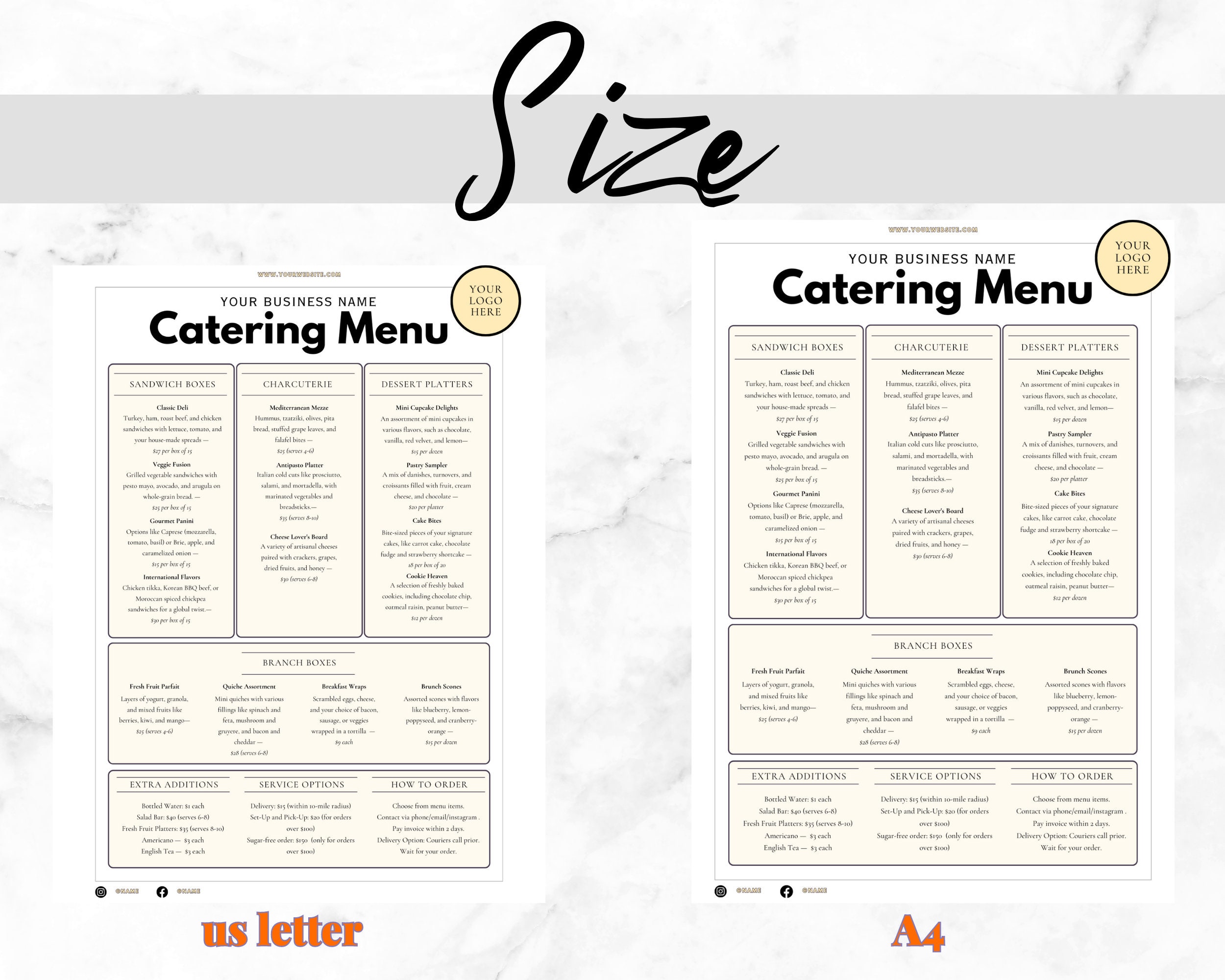 Catering Menu Editable Template Price List Restaurant Food Menu DIY  Business Menu Template Customizable Menu Design Bakery Catering Menu - Etsy, image size:2500x2000