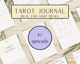 Tarot Reader Journal Printable Tarot Reader Clients Spreads Journal Digital Tarot Spreads Journal Printable Tarot Workbook  Divine Witch