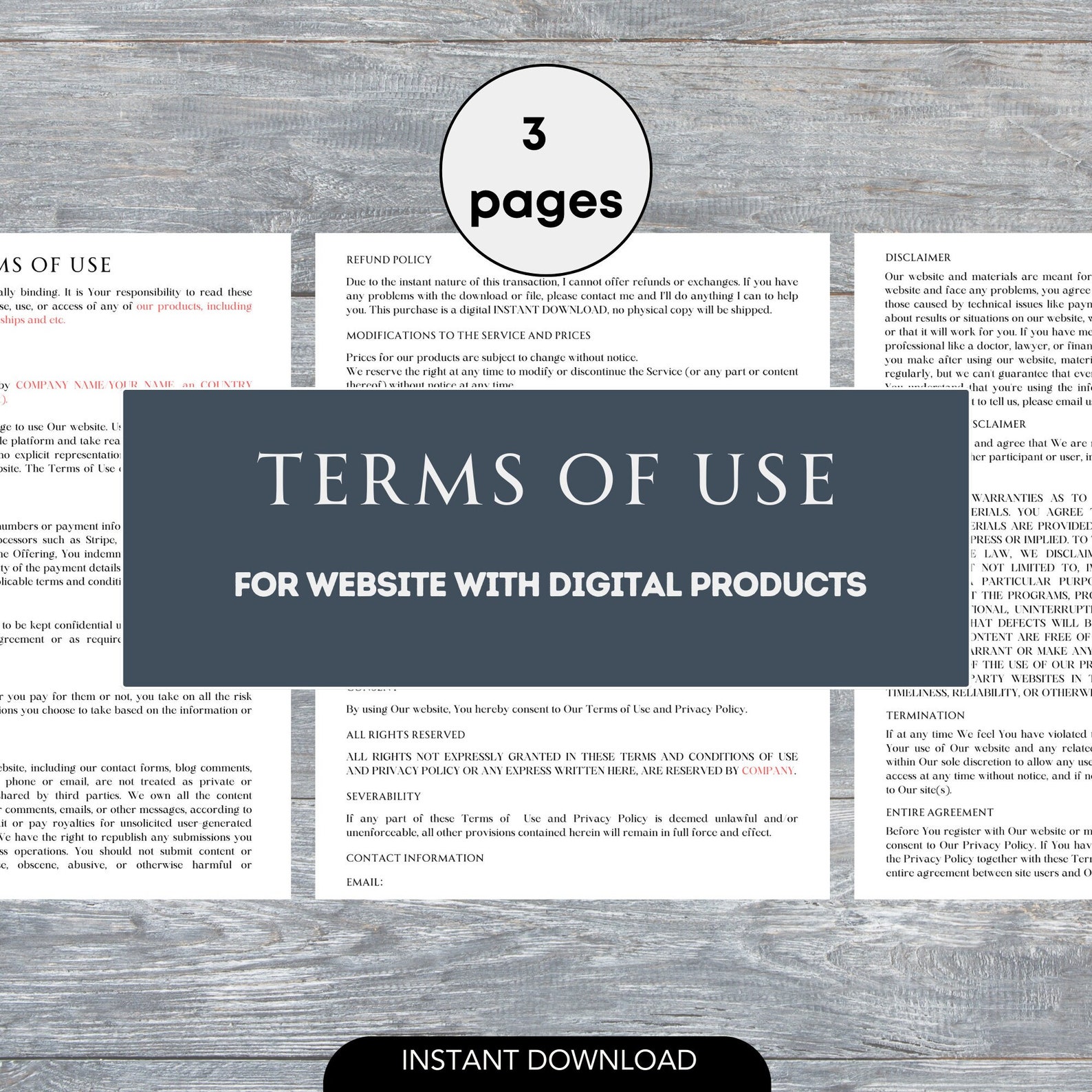 Terms of Use for Website Terms and Conditions Template for Website With ...