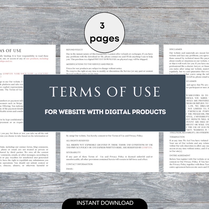 Terms of Use for Website Terms and Conditions Template for Website With ...