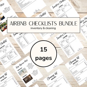 Airbnb Checklist Template Bundle Editable Airbnb Home Inventory Checklist Cleaning Checklist Templates Airbnb Host Essentials Airbnb Manager