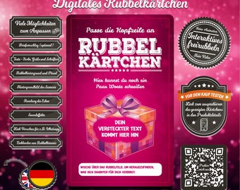 Digital Scratch Card Personalizable - Ecard Scratch Card - Individual Online Scratch Card