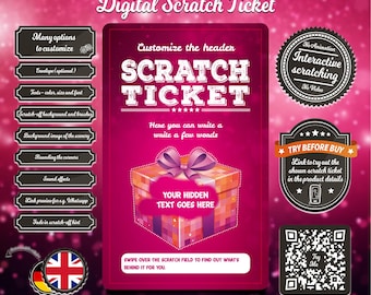 Anpassningsbar digital skraplott - E-kort skraplott - Anpassningsbar online skraplott