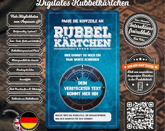 Digital Scratch Card Personalizable - Ecard Scratch Card - Individual Online Scratch Card