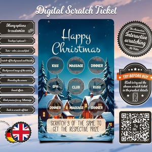 Gratta e vinci digitale di Natale personalizzabile - Ecards gratta e vinci - Gratta e vinci online personalizzabile