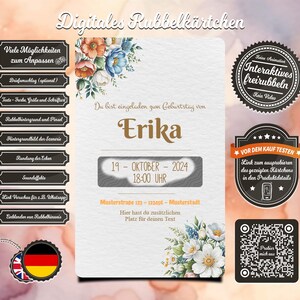 Invitation numérique - Carte à gratter personnalisable - Carte à gratter Ecard - Cartes à gratter individuelles en ligne