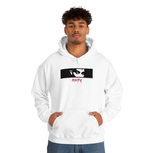Sudadera con capucha de hip hop con ojos de anime y portada de álbum Whole Lotta Red de Playboi Carti