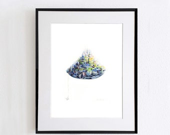 Emigrants, Poster, Artprint, Art Print, Christine Scharfen, Watercolour, Wall decoration