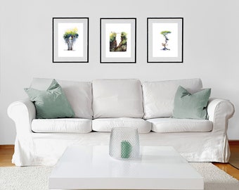 Watercolor series Evolution, Christine Scharfen, art prints, posters, wall decoration