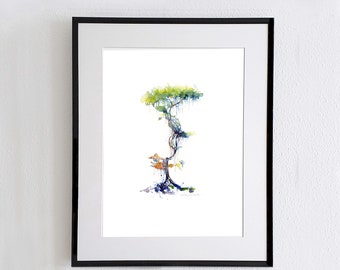 Battle for Light, Poster, Artprint, Art Print, Christine Scharfen, Watercolour, Wall decoration