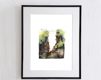 Hermit, Poster, Artprint, Art Print, Watercolour, Christine Scharfen, Wall Decoration