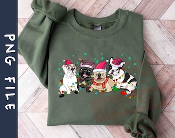 Navidad Bulldog Francés PNG, Perro de Navidad Png, Bulldog Francés Png, Frenchie Mamá Png, Perro Mamá Png, Vacaciones Png, Descarga Instantánea