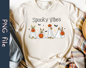 Perro fantasma PNG, perro calabaza PNG, Halloween PNG, perro Boo PNG, amante de los perros PNG, perro espeluznante PNG, vibraciones espeluznantes PNG, descarga instantánea
