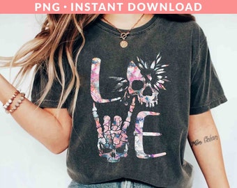 Love Skull PNG File, Love Halloween Png, Skeleton Hands Png, Skull Png, Funny Skeleton Png, Spooky Png, Descarga digital