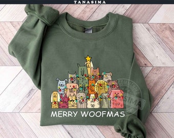 Kerst hond PNG, Merry Woofmas Png, hondenliefhebber Png, hond kerst Png, grappige hond Png, vakantie Png, hond moeder Png, Instant Download