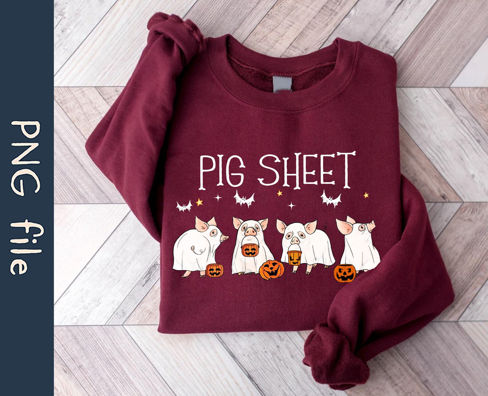 Pig Sheet PNG, Ghost Pig Png, Halloween Pig Png, Funny Pig Png, Fall ...