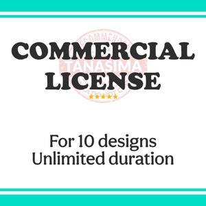 Perpetual Commercial License For 10 Designs
