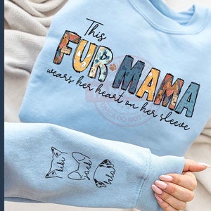 Personalized Fur Mama PNG, Custom Pet Ears Png, Dog Mama Png, Dog Mom Png, Cat Mom Png, Pet Lover Png, Cat Lover Png, Digital Download image 3