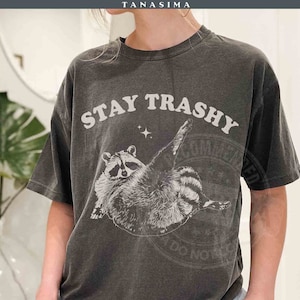Stay Trashy SVG PNG, Funny Raccoon Svg, Retro Svg, Trash Panda Svg, Meme Svg, Funny Animals Svg, Animals Lover Svg, Instant Download